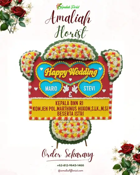 Papan Bunga Pernikahan Varia Agung Mataram